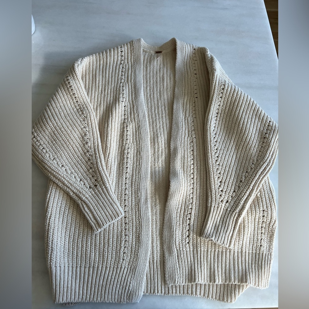 Nightingale Chunky Cream Cardigan by Free People